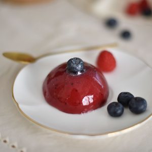 Yogur y frutos del bosque